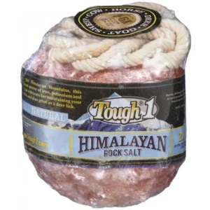Tough1 Himalayan Rock Salt Block with rope in branded packaging